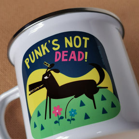 Емайлирано канче "Punk’s not dead"