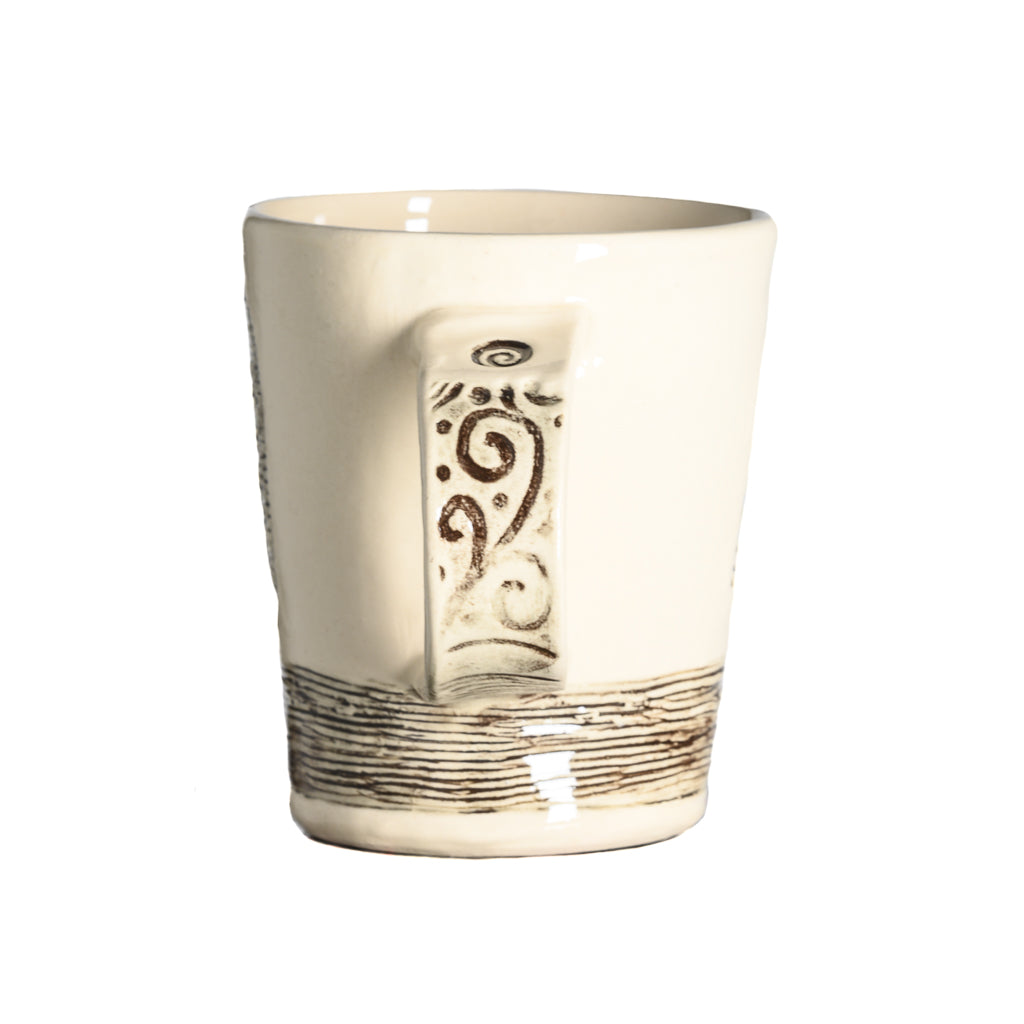 Керамична чаша с релефна декорация "Котка"